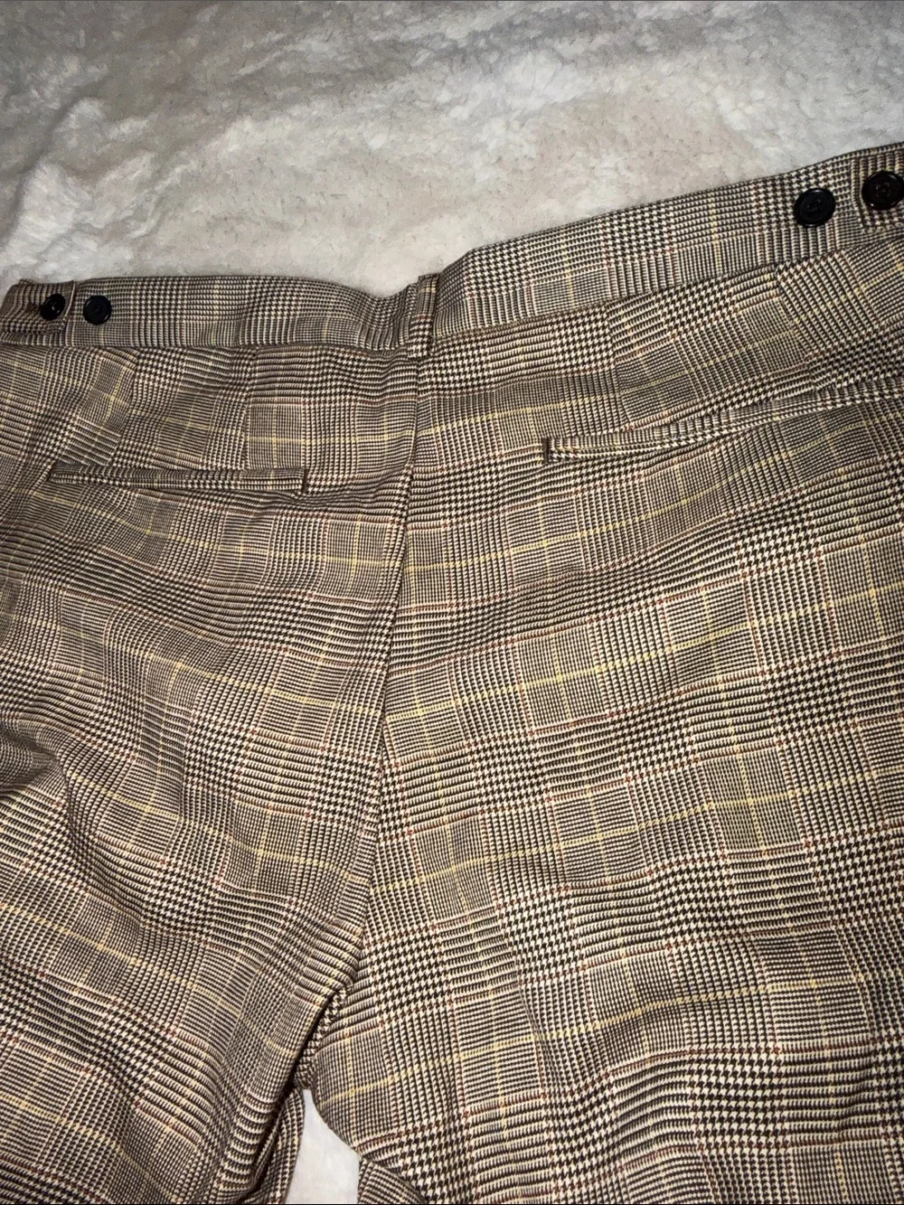Plaid Dress Pants in Brown and Tan H&M Men’s :6X32 slim fit